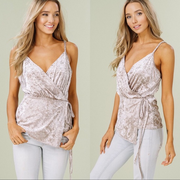 1 LEFT‼️ Velvet Wrap Cami - Picture 3 of 5